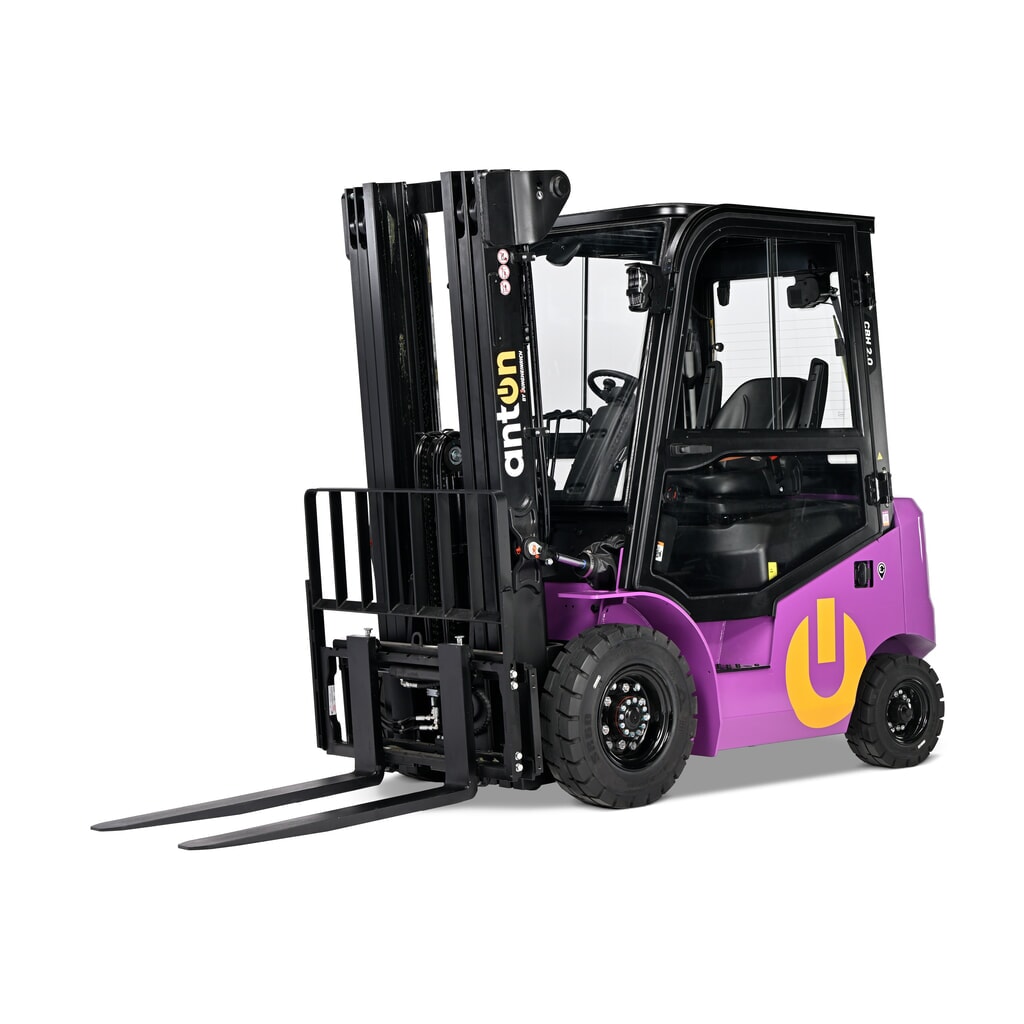 AntOn by Jungheinrich contrapesada eléctrica CBH 2.0 con mástil telescópico triple, altura de elevación 4800 mm, capacidad de carga 2000 kg, cabina de protección contra el mal tiempo Comfort, incluye cargador incorporado. Número de imagen del producto 2: AntOn by Jungheinrich contrapesada eléctrica CBH 2.0 con mástil telescópico triple, altura de elevación 4800 mm, capacidad de carga 2000 kg, cabina de protección contra el mal tiempo Comfort, incluye cargador incorporado.