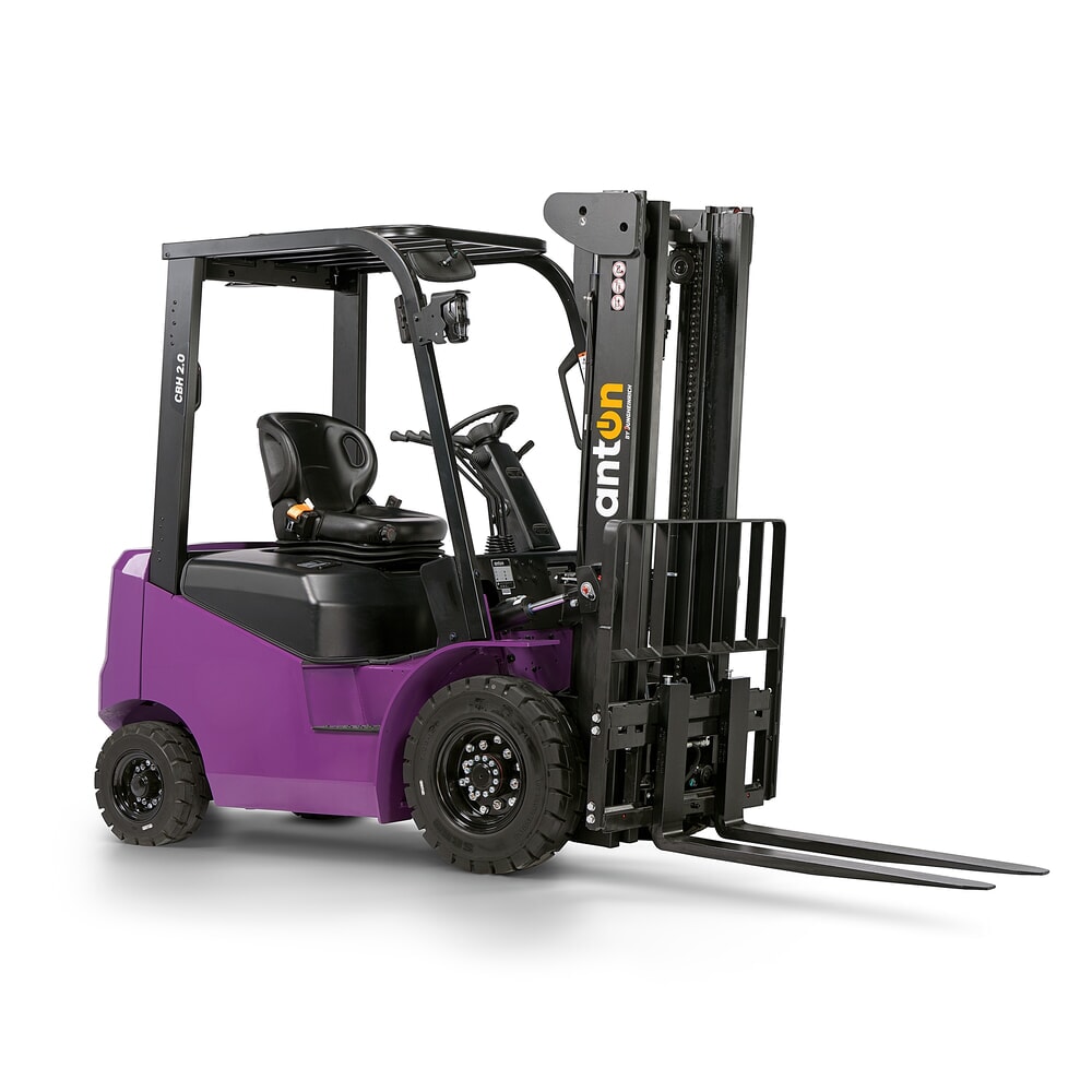 Número de imagen del producto 4: AntOn by Jungheinrich apilador eléctrico CBH 2.0 con mástil de elevación telescópico doble, altura de elevación 3300 mm, capacidad de carga 2000 kg, incluye cargador incorporado.