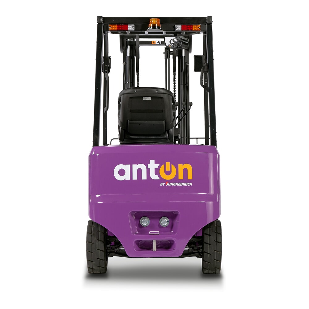 Número de imagen del producto 7: AntOn by Jungheinrich apilador eléctrico CBH 2.0 con mástil de elevación telescópico doble, altura de elevación 3300 mm, capacidad de carga 2000 kg, incluye cargador incorporado.