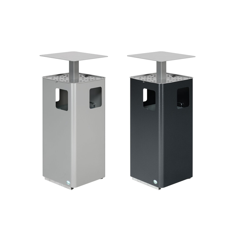 Número de imagen del producto 5: Cenicero combinado VAR® E14, con 3 bocas de vertido y techo con cerradura, color plata antigua