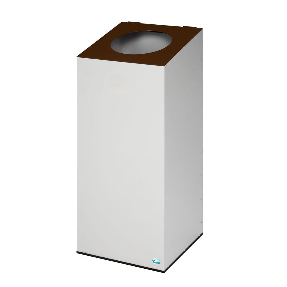 Número de imagen del producto 2: VAR® WSG 38 contenedor de reciclaje, con aro de sujeción y boca de vertido redonda, gris claro/marrón sepia
