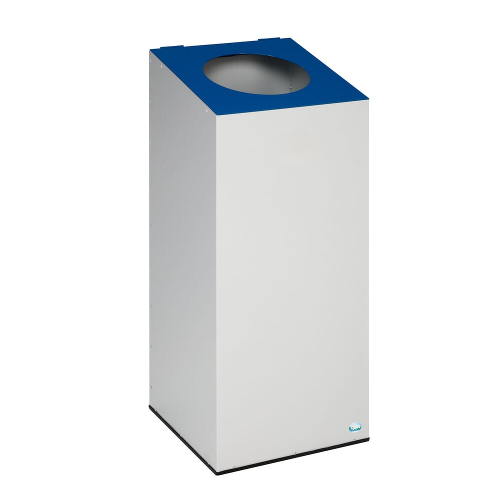 Número de imagen del producto 3: VAR® WSG 38 contenedor de reciclaje, con aro de sujeción y boca de vertido redonda, gris claro/azul genciana
