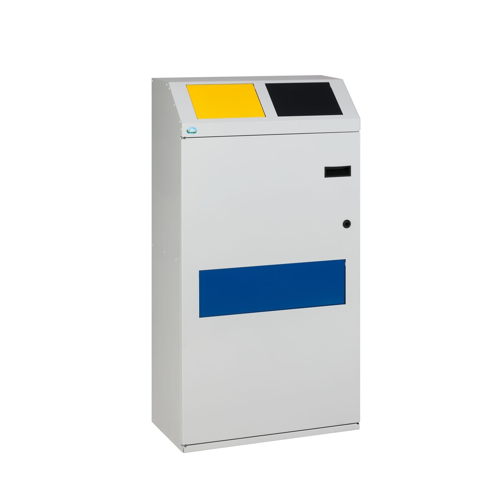 Imagen del producto: VAR® contenedor de reciclaje WSS 115, en 2 niveles, con 3 recipientes interiores, gris claro
