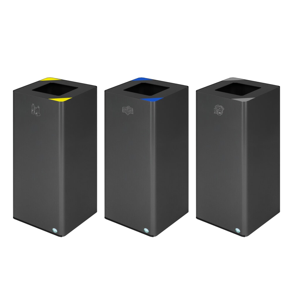 Número de imagen del producto 4: VAR® contenedor de reciclaje WSG Quadro 118, con 4 esquinas autoadhesivas de colores