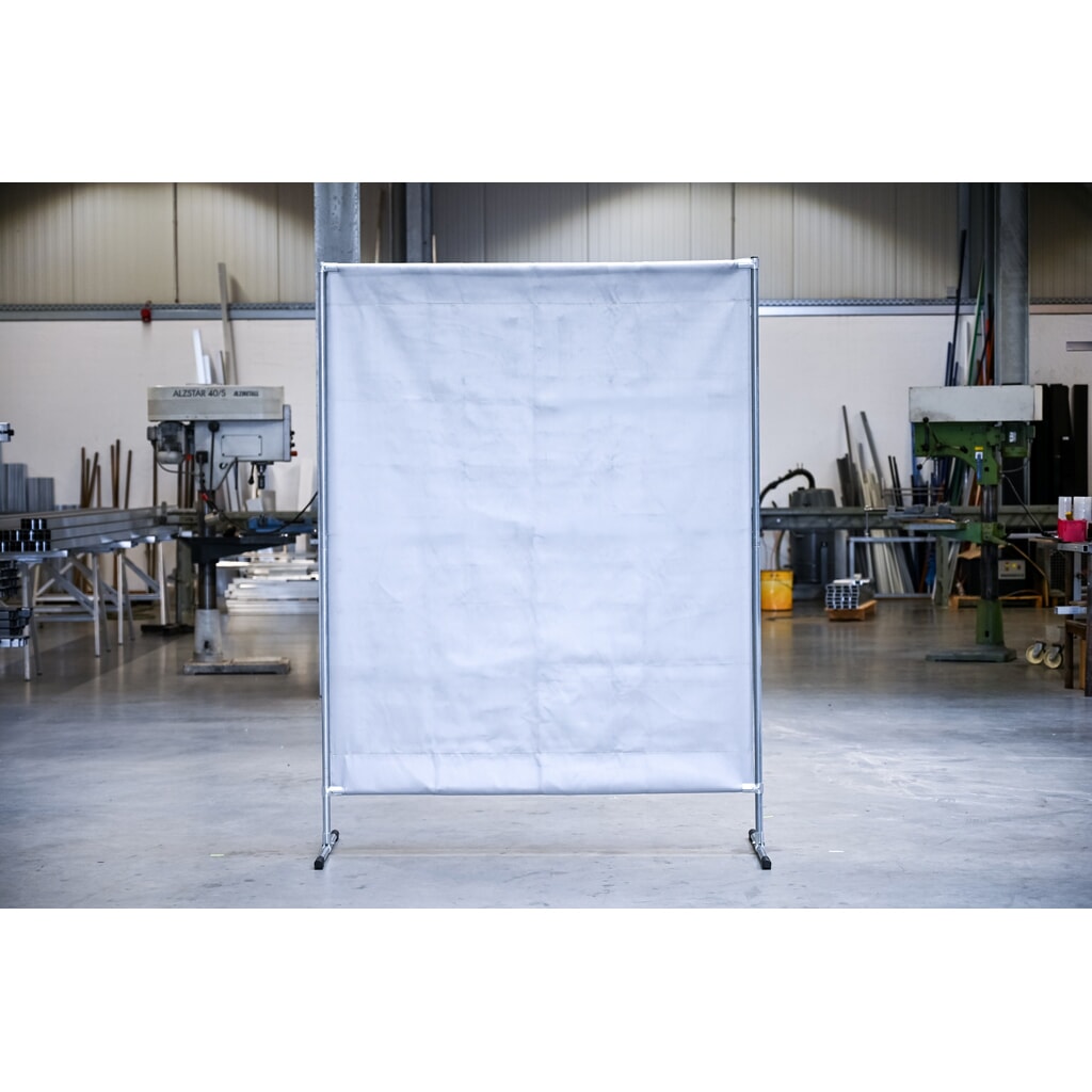 Pantalla de protección de soldadura, manta antichispas y antitérmica según DIN EN 13501-1, AxH 1.400 x 2.000 mm, gris/plata Imagen del producto: Pantalla de protección de soldadura, manta antichispas y antitérmica según DIN EN 13501-1, AxH 1.400 x 2.000 mm, gris/plata
