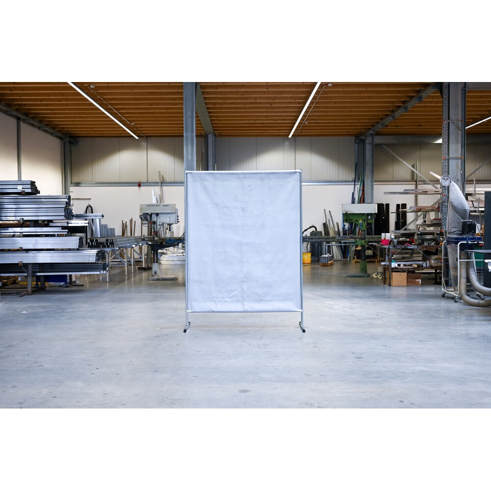 Número de imagen del producto 2: Pantalla de protección de soldadura, manta antichispas y antitérmica según DIN EN 13501-1, AxH 1.400 x 2.000 mm, gris/plata