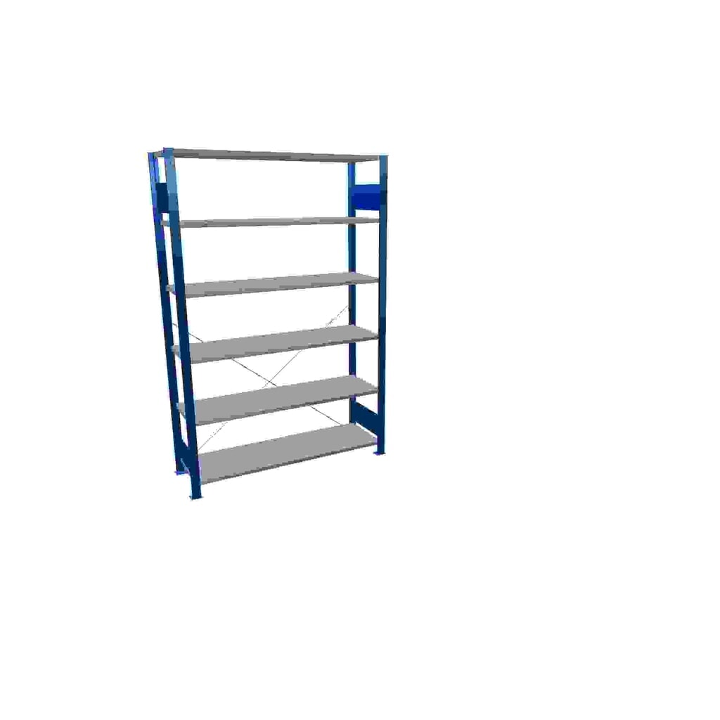 Estantería de cargas pequeñas SCHULTE azul genciana/galvanizada con 6 estantes de chapa de acero, carga por estante 150 kg, HxAxF 2.000 x 1.360 x 436 mm Imagen del producto: Estantería de cargas pequeñas SCHULTE azul genciana/galvanizada con 6 estantes de chapa de acero, carga por estante 150 kg, HxAxF 2.000 x 1.360 x 436 mm