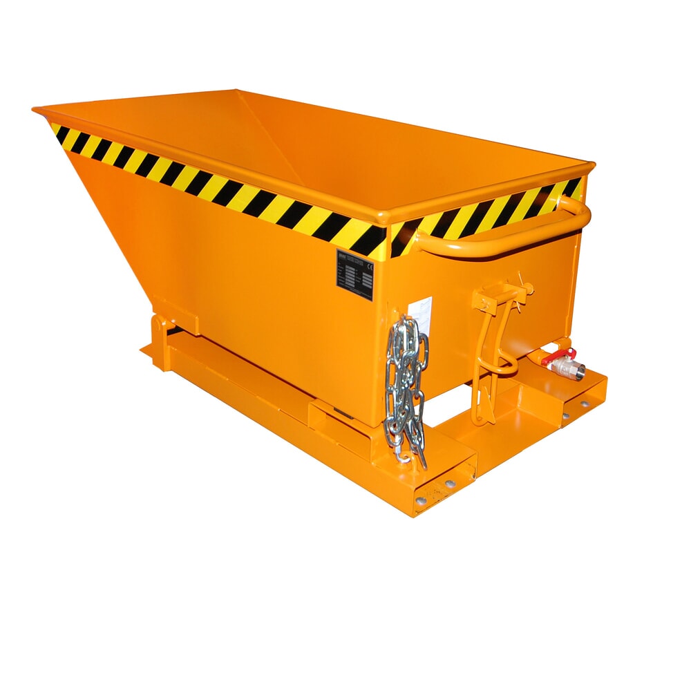 Número de imagen del producto 1: Bauer® Volquete de virutas, cubeta baja, pintado, volumen 0,25 m³, RAL 2000 amarillo naranja