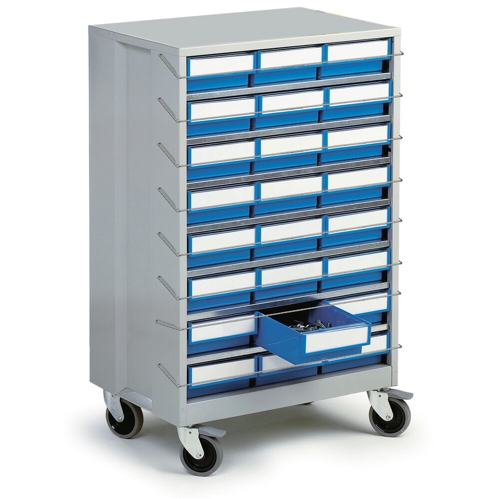 Número de imagen del producto 4: Kit de ruedas para módulo de cajones 870 x 605 x 410 mm, 4 ruedas, 2 con freno