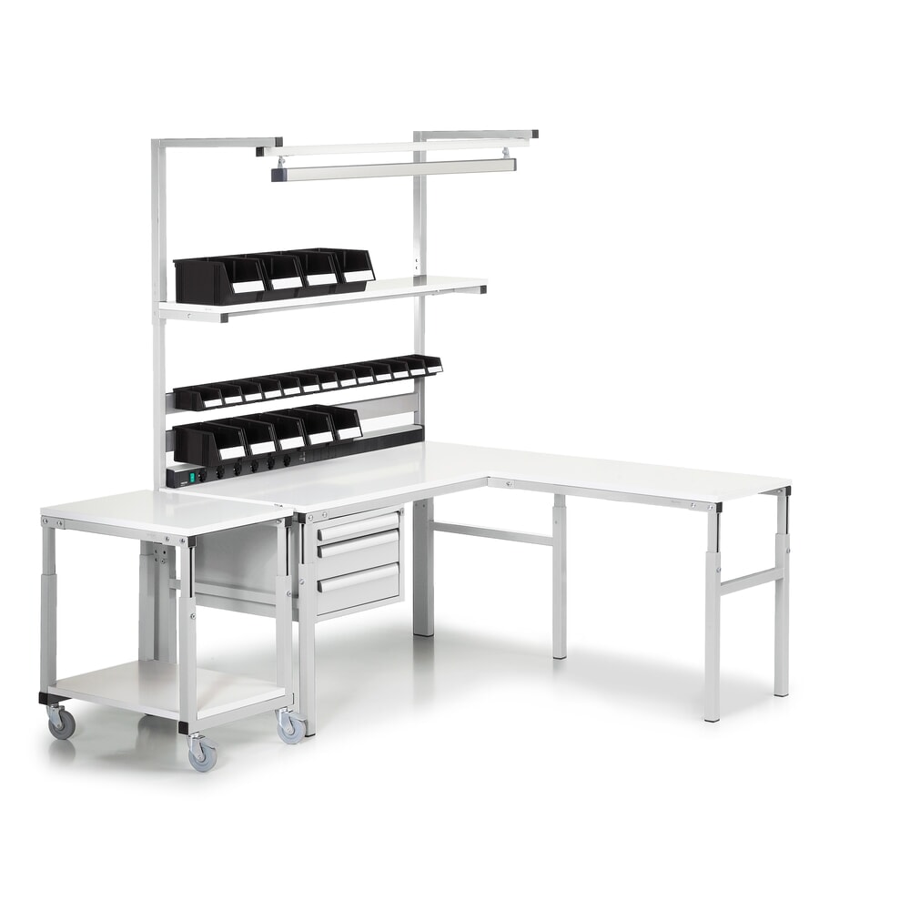 Número de imagen del producto 3: Ángulo de extensión de mesa para sistemas de puesto de trabajo, de altura ajustable, carga 150 kg, L x An 1.000 x 500 mm