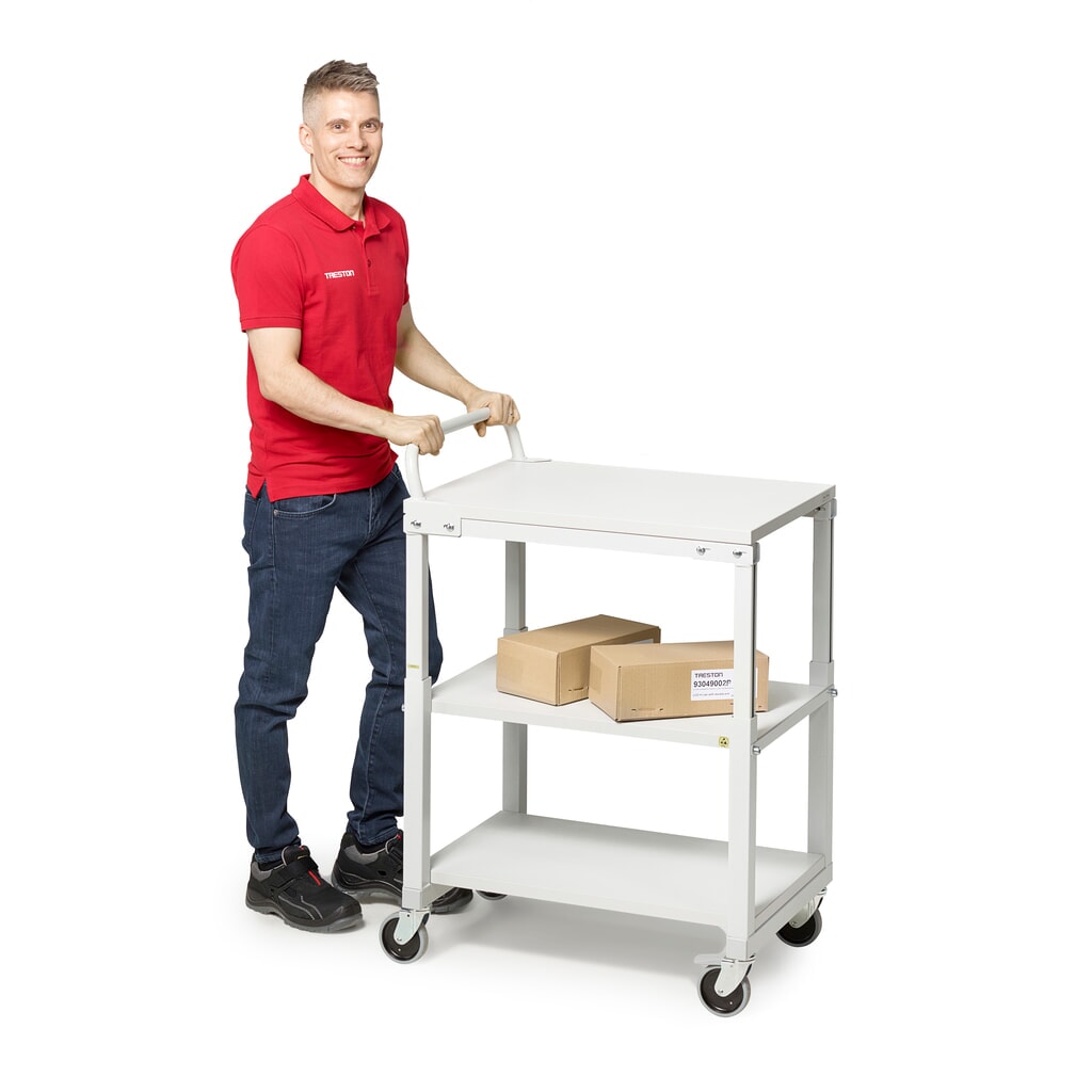 Tabla inferior adicional para carro de mesa, An x L 1.000 x 700 mm, carga 40 kg Número de imagen del producto 4: Tabla inferior adicional para carro de mesa, An x L 1.000 x 700 mm, carga 40 kg
