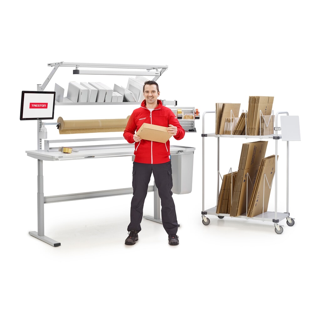 Número de imagen del producto 5: Mesa de trabajo TRESTON TED ESD, ajuste en altura eléctrico, H x A x F 630-1.270 x 1.100 x 800 mm
