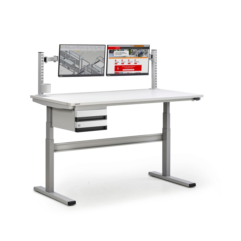 Número de imagen del producto 3: Tubos con trama para mesa de trabajo TRESTON TED con brida, altura 400 mm, 2 ud./UV