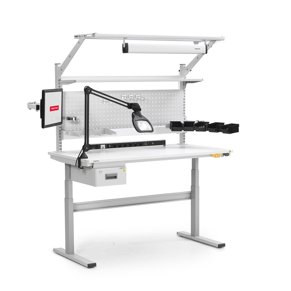 Número de imagen del producto 3: Tubos con trama para mesa de trabajo TRESTON TED con brida, altura 790 mm, 2 ud./UV