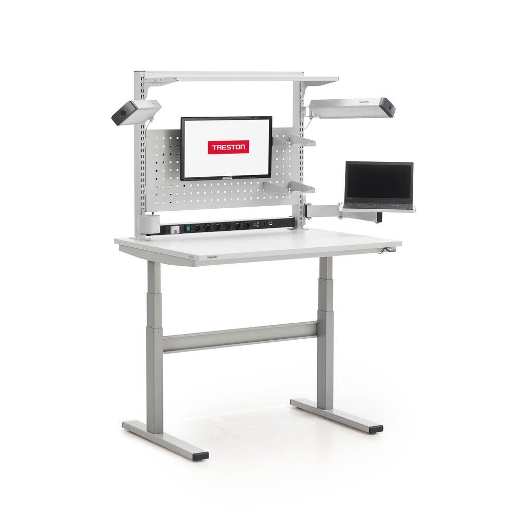 Número de imagen del producto 4: Tubos con trama para mesa de trabajo TRESTON TED con brida, altura 790 mm, 2 ud./UV
