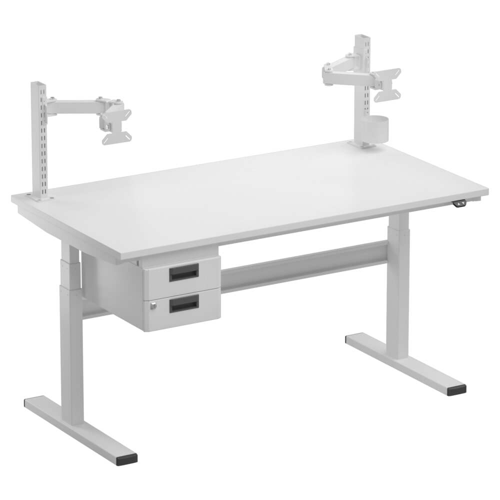 Número de imagen del producto 4: Tubos con trama para mesa de trabajo TRESTON TED con brida, altura 400 mm, 2 ud./UV