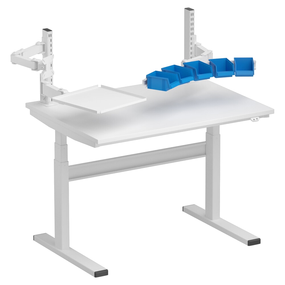 Número de imagen del producto 5: Tubos con trama para mesa de trabajo TRESTON TED con brida, altura 400 mm, 2 ud./UV