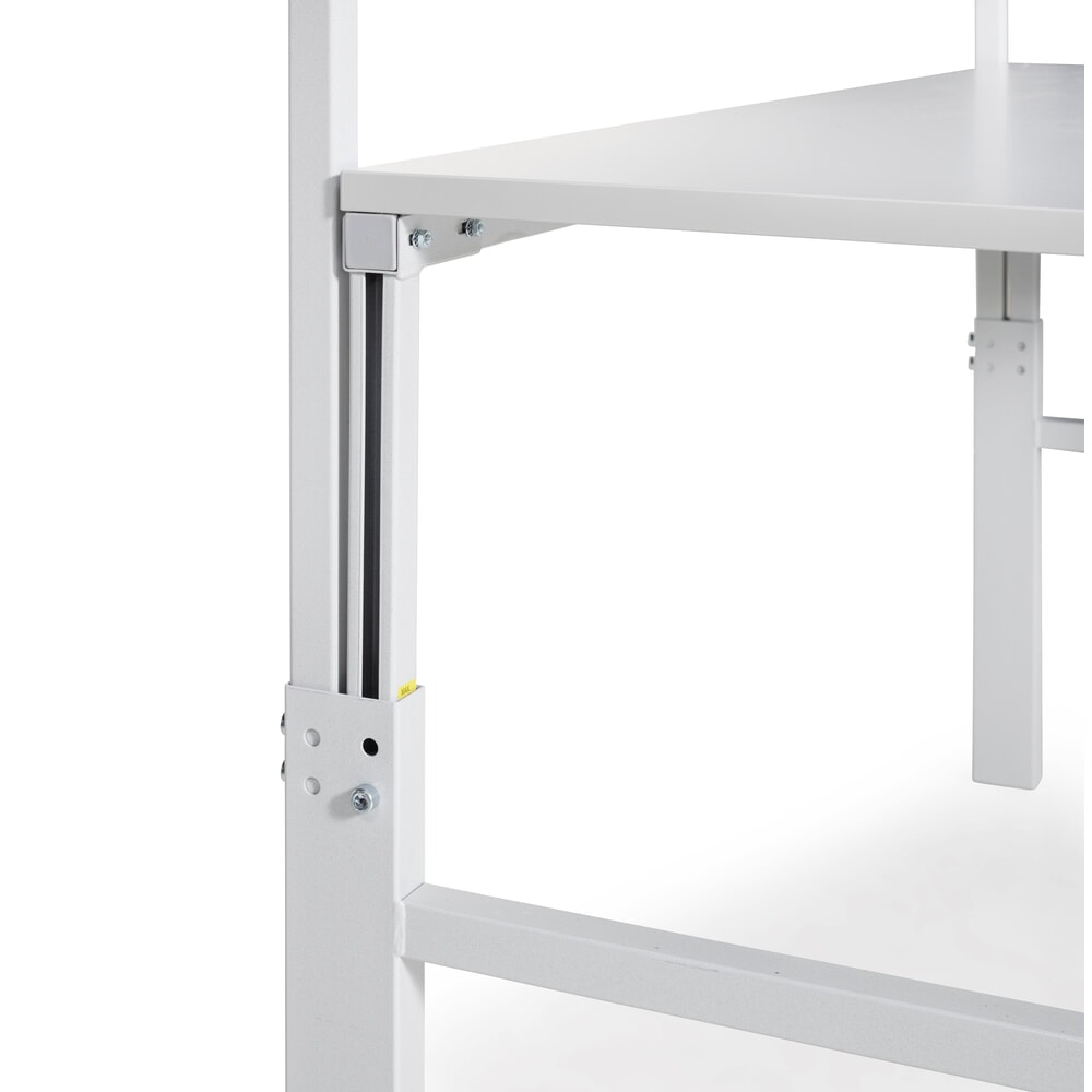 Número de imagen del producto 3: Mesa de trabajo TRESTON con estante elevado, ajustable en altura, CC 300 kg, AxF 1.500 x 700 mm