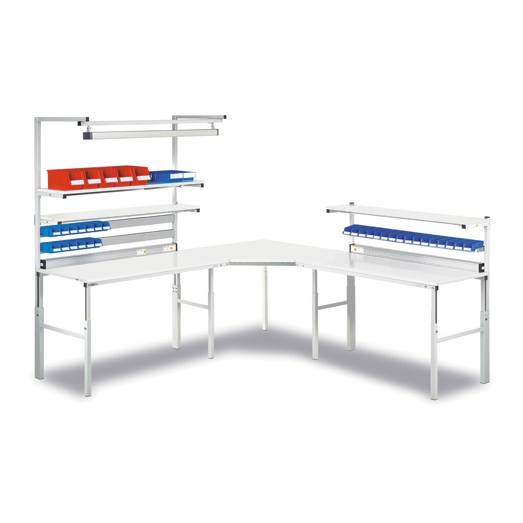 Número de imagen del producto 5: Travesaño colgador para mesa de trabajo con estante elevado, anchura 1.500mm
