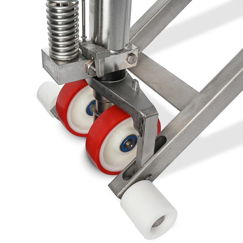 Número de imagen del producto 7: Transpaleta de tijera de acero inoxidable Ameise® PTM 1.0 Scissor INOX, capacidad de carga 1000 kg, longitud de horquilla 1200 mm, nailon