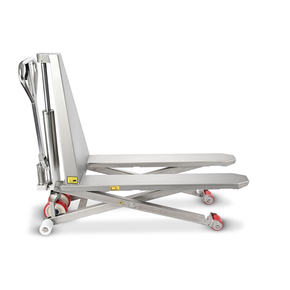 Número de imagen del producto 8: Transpaleta de tijera de acero inoxidable Ameise® PTM 1.0 Scissor INOX, capacidad de carga 1000 kg, longitud de horquilla 1200 mm, nailon