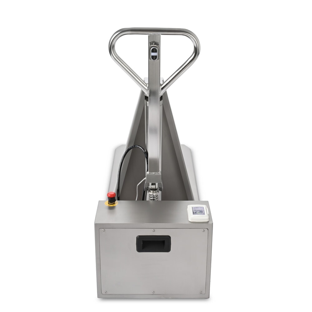Número de imagen del producto 2: Transpaleta de tijera de acero inoxidable Ameise® PTM 1.0 Scissor INOX, capacidad de carga 1000 kg, electrohidráulica, longitud de horquilla 1200 mm, nailon