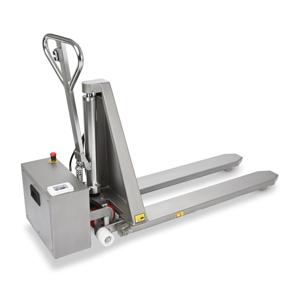 Número de imagen del producto 7: Transpaleta de tijera de acero inoxidable Ameise® PTM 1.0 Scissor INOX, capacidad de carga 1000 kg, electrohidráulica, longitud de horquilla 1200 mm, nailon