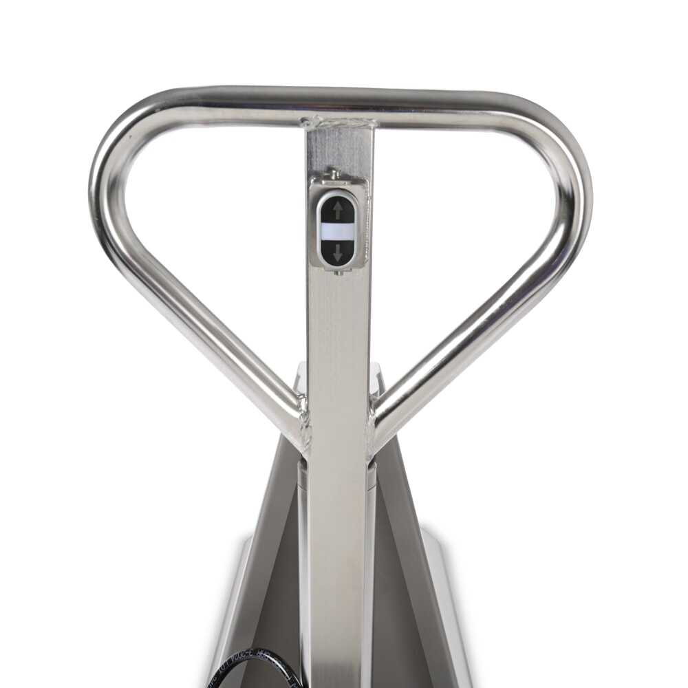 Número de imagen del producto 8: Transpaleta de tijera de acero inoxidable Ameise® PTM 1.0 Scissor INOX, capacidad de carga 1000 kg, electrohidráulica, longitud de horquilla 1200 mm, nailon