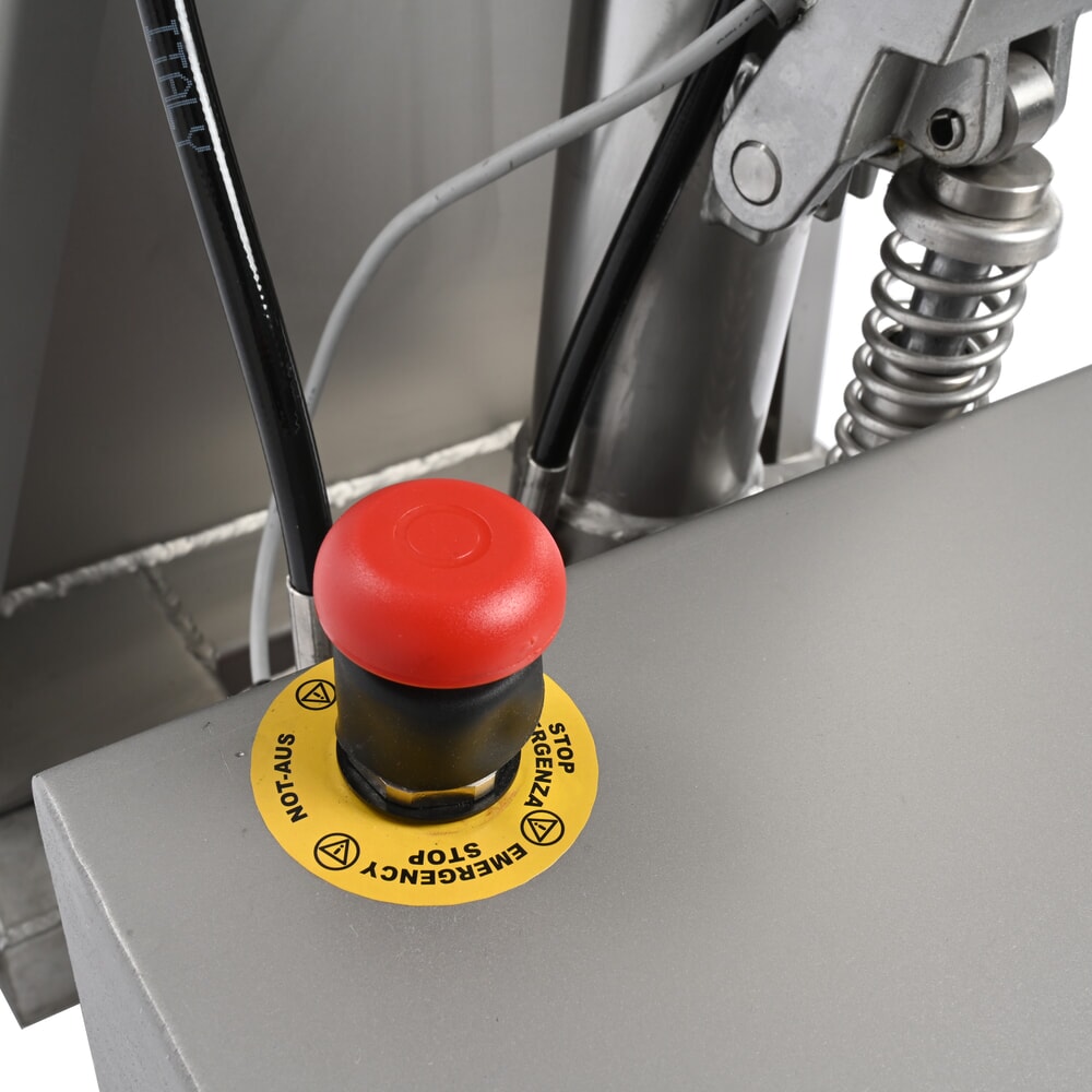 Número de imagen del producto 12: Transpaleta de tijera de acero inoxidable Ameise® PTM 1.0 Scissor INOX, capacidad de carga 1000 kg, electrohidráulica, longitud de horquilla 1200 mm, nailon