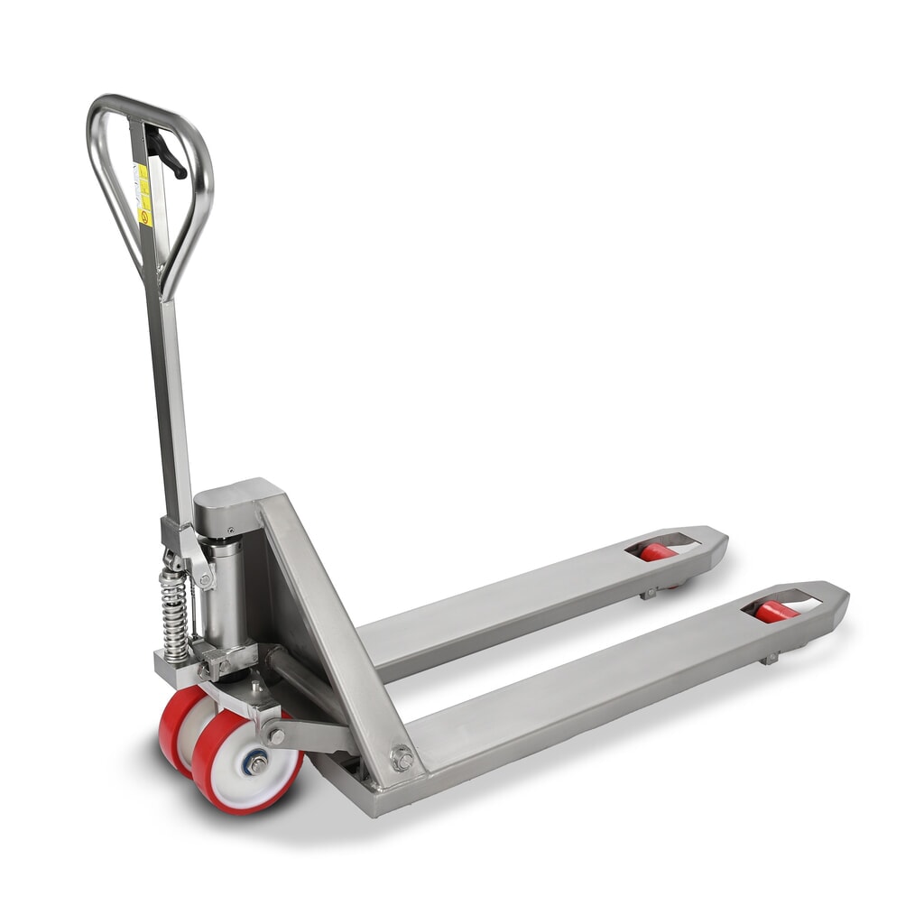 Imagen del producto: Transpaleta de acero inoxidable Ameise® PTM 2.0 INOX, capacidad de carga 2000 kg, longitud de horquilla 1150 mm, nailon