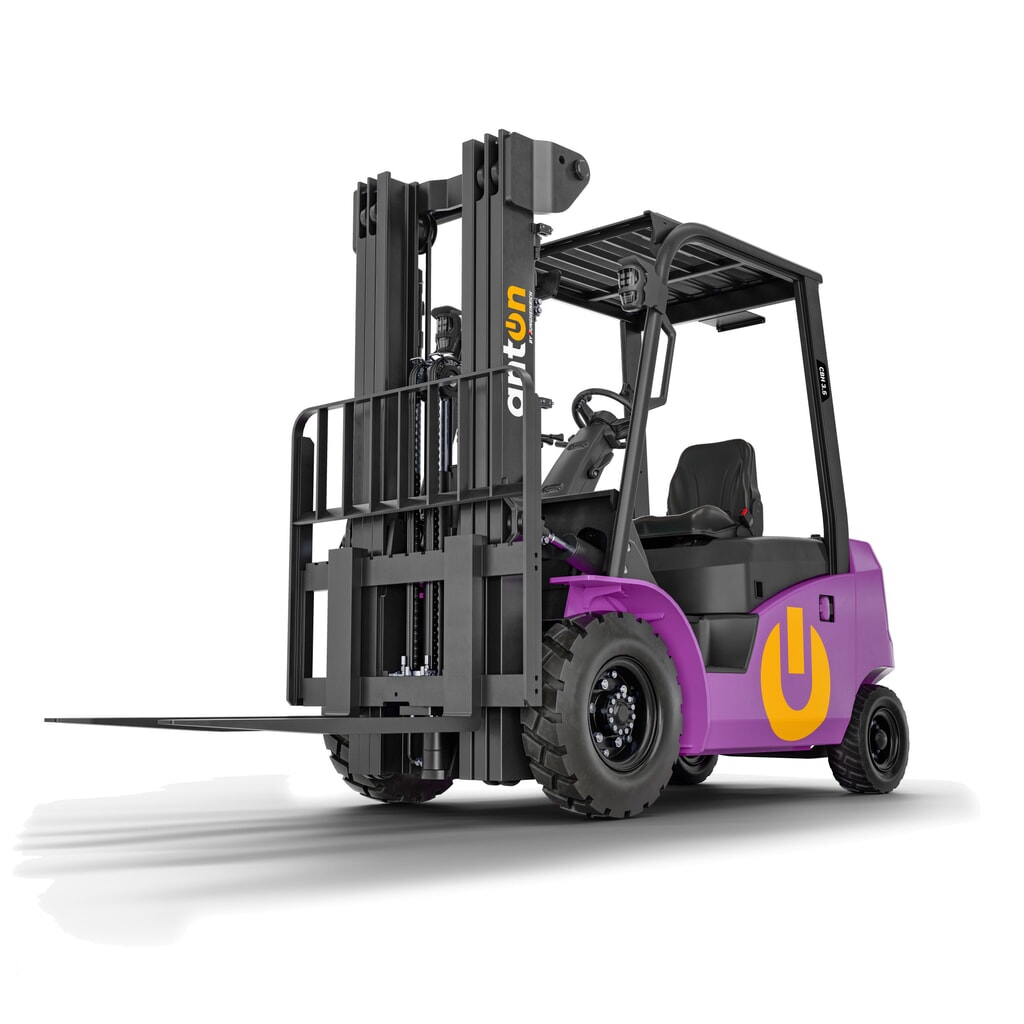 Número de imagen del producto 1: AntOn by Jungheinrich apilador eléctrico CBH 3.5 con mástil de elevación telescópico doble, altura de elevación 3.300 mm, capacidad de carga 3.500 kg, incluido cargador externo de 80 V, 60 A, CEE, 5 polos