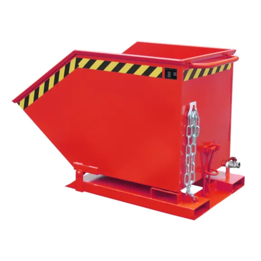 Imagen del producto: Bauer® Volquete de virutas, cubeta en forma de caja, pintado, volumen 0,25 m³, RAL 3000 rojo fuego