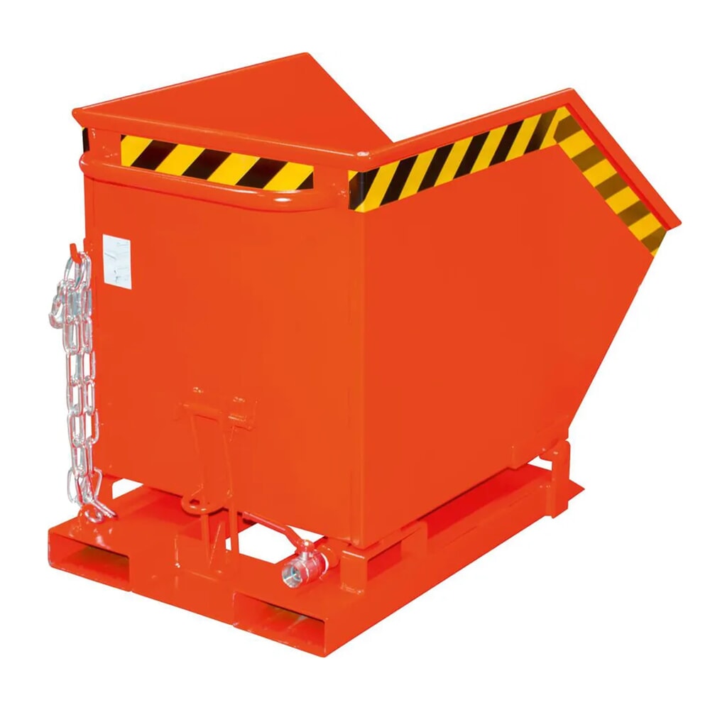 Número de imagen del producto 5: Bauer® Volquete de virutas, cubeta en forma de caja, pintado, volumen 0,25 m³, RAL 3000 rojo fuego