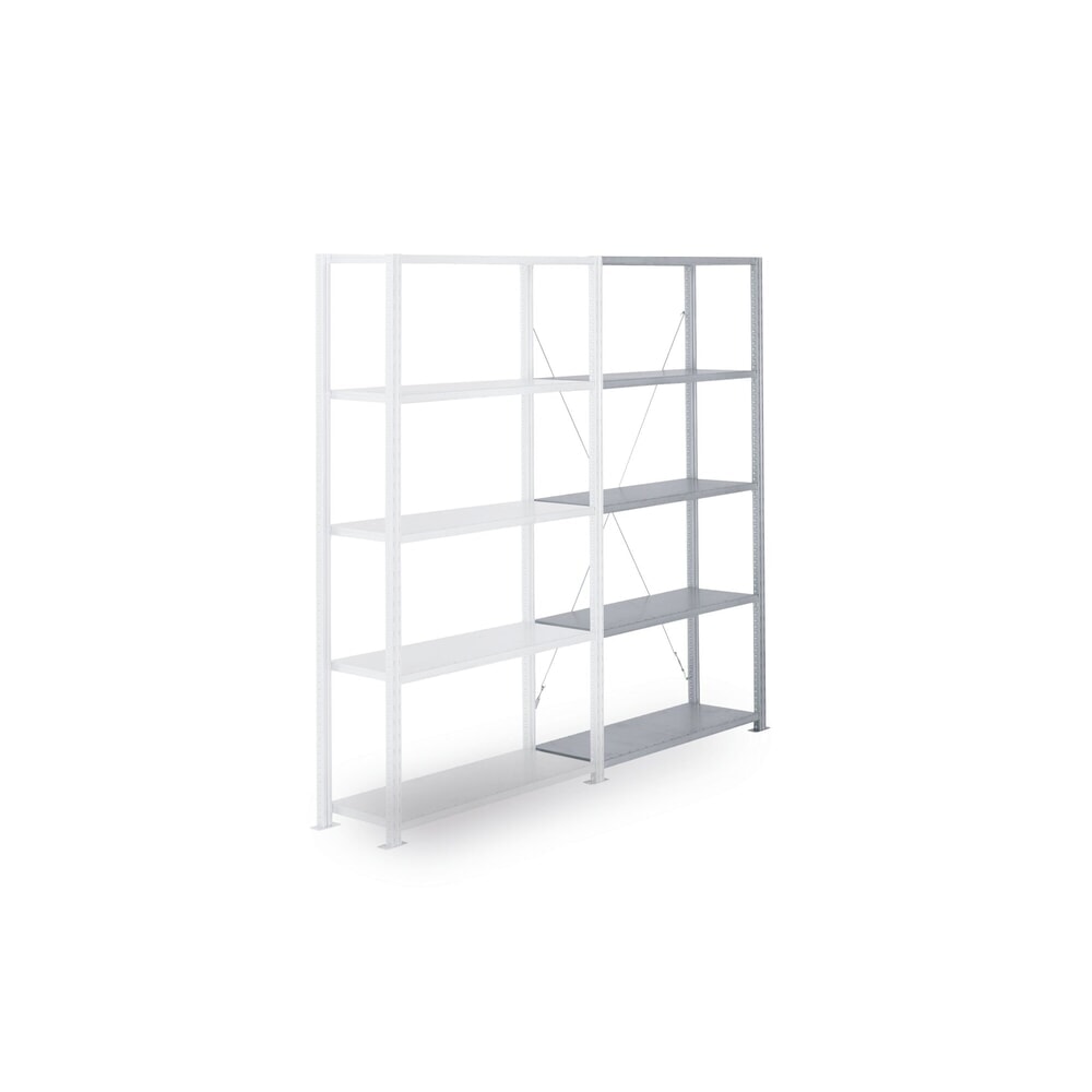 Imagen del producto: ManOrga Estantería de cargas pequeñas, módulo adicional, con baldas de paneles de acero, carga por estante 340 kg, galvanizado, ALxANxFO 3.000 x 1.000 x 500 mm