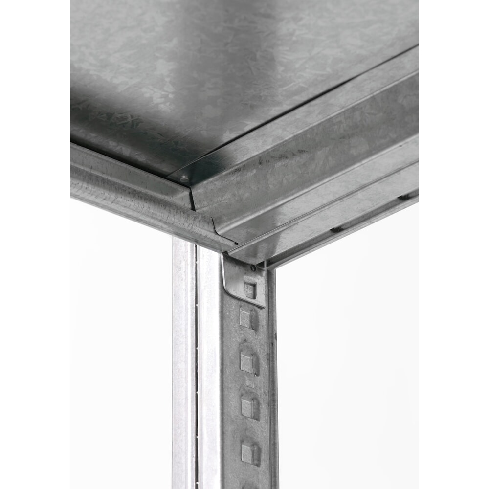 Número de imagen del producto 6: ManOrga Estantería de cargas pequeñas, módulo adicional, con baldas de paneles de acero, carga por estante 255 kg, galvanizado, ALxANxFO 2.000 x 1.300 x 400 mm