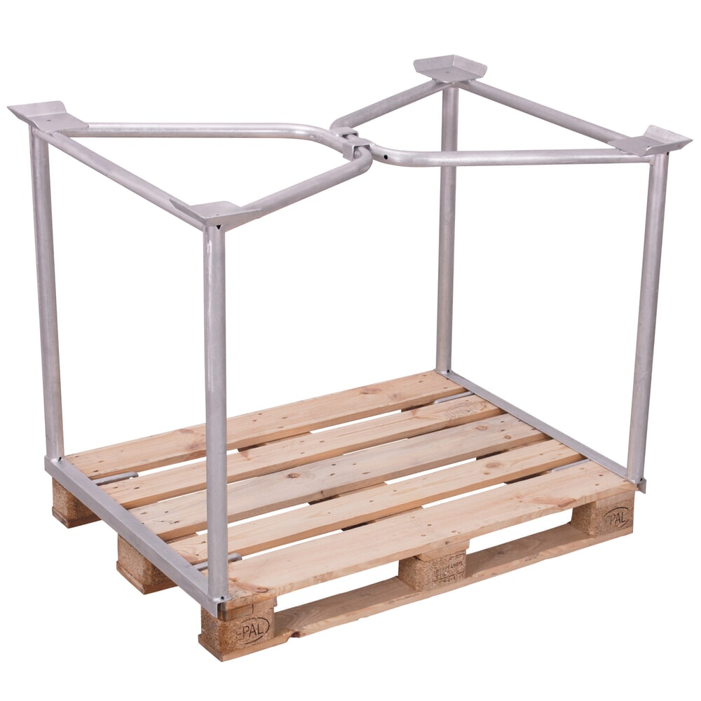 Imagen del producto: fijación para palé CORDES, abierto, Euro palet, galvanizado, altura de construcción 800 mm