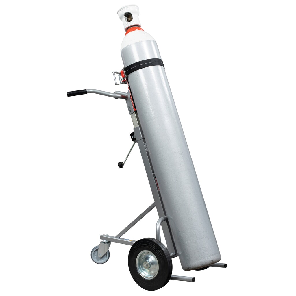 Manuvit carro portabombonas de gas con torno, correa, capacidad de carga 150 kg, diámetro de botella hasta 300 mm Imagen del producto: Manuvit carro portabombonas de gas con torno, correa, capacidad de carga 150 kg, diámetro de botella hasta 300 mm