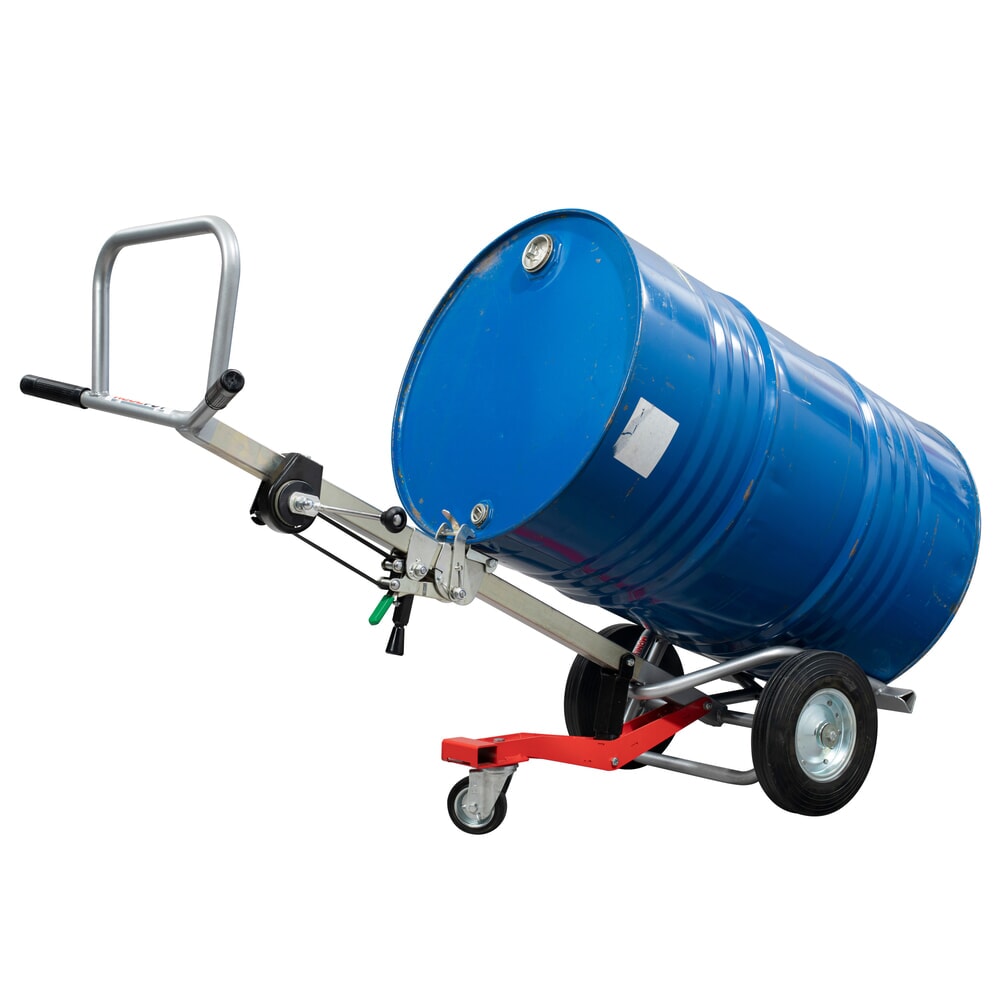 Número de imagen del producto 4: Manuvit carro para bidones con torno elevador, para bidones metálicos y de plástico, volumen 120 l y 220 l