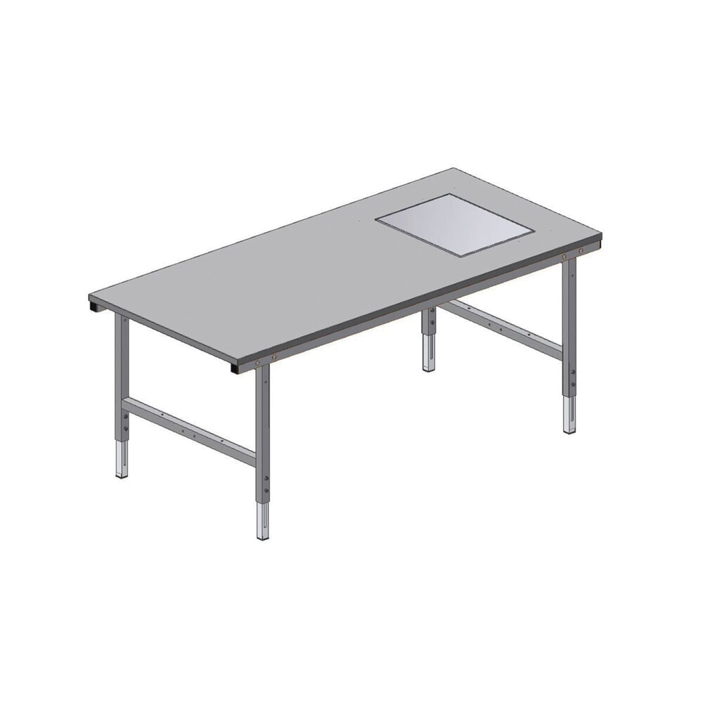 Número de imagen del producto 8: Rocholz mesa de embalaje ajustable en altura manualmente SYSTEM 2000 con báscula hasta 60 kg, no apta para verificación metrológica, Al x An x F 690-960 x 2.000 x 920 mm