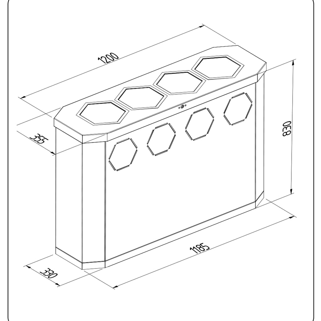 Número de imagen del producto 2: Cubo de residuos stumpf® Sixco 4 swing gris claro