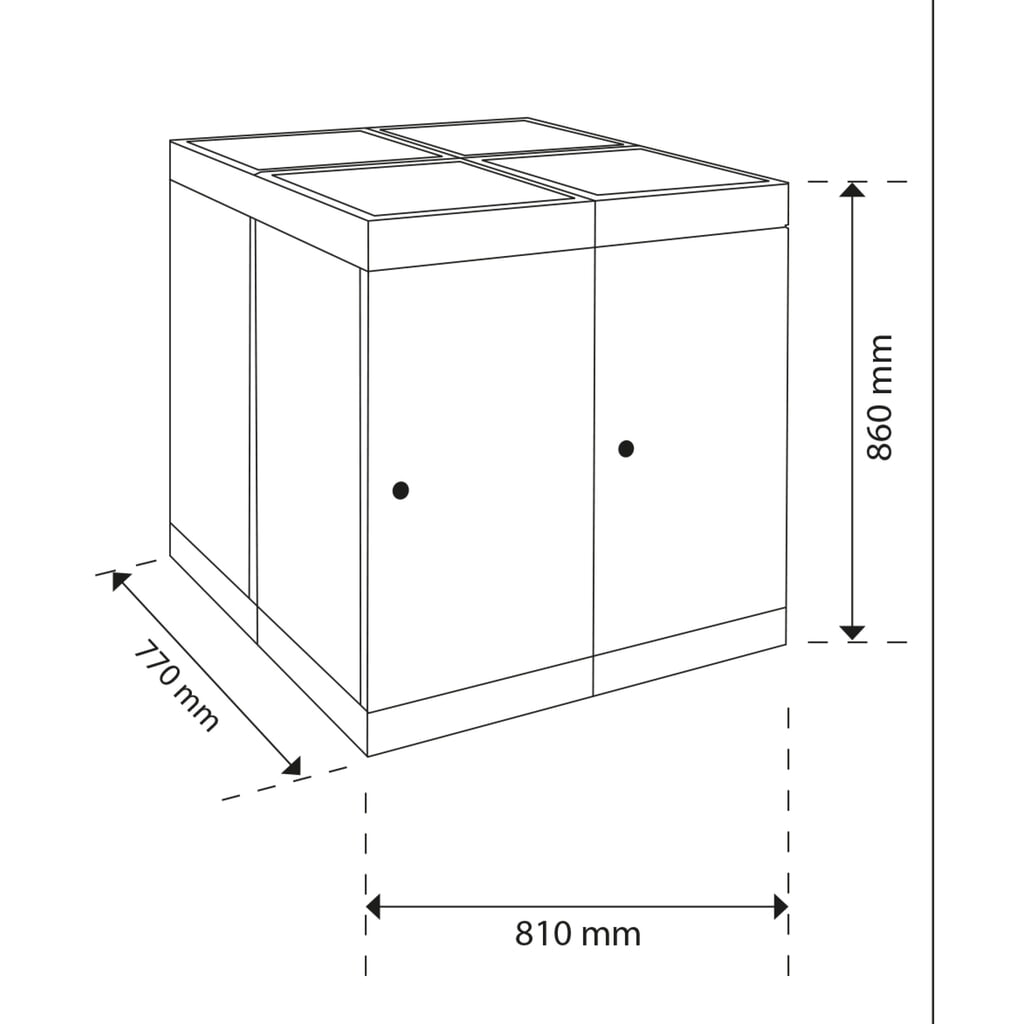 Número de imagen del producto 3: Contenedor de reciclaje stumpf®, 4x 30 litros, varios colores