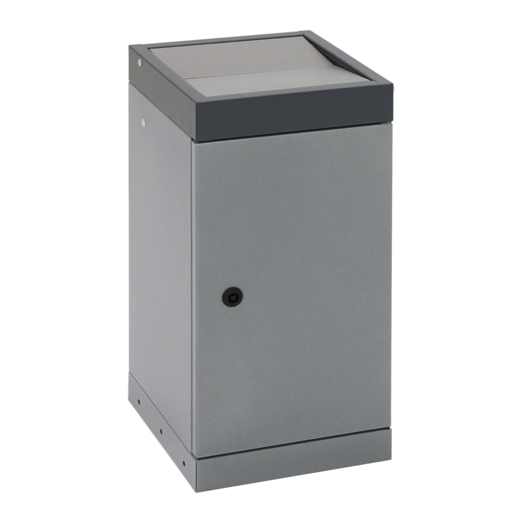 Contenedor de reciclaje stumpf®, 1x 30 litros, tapa antracita Número de imagen del producto 6: Contenedor de reciclaje stumpf®, 1x 30 litros, tapa antracita