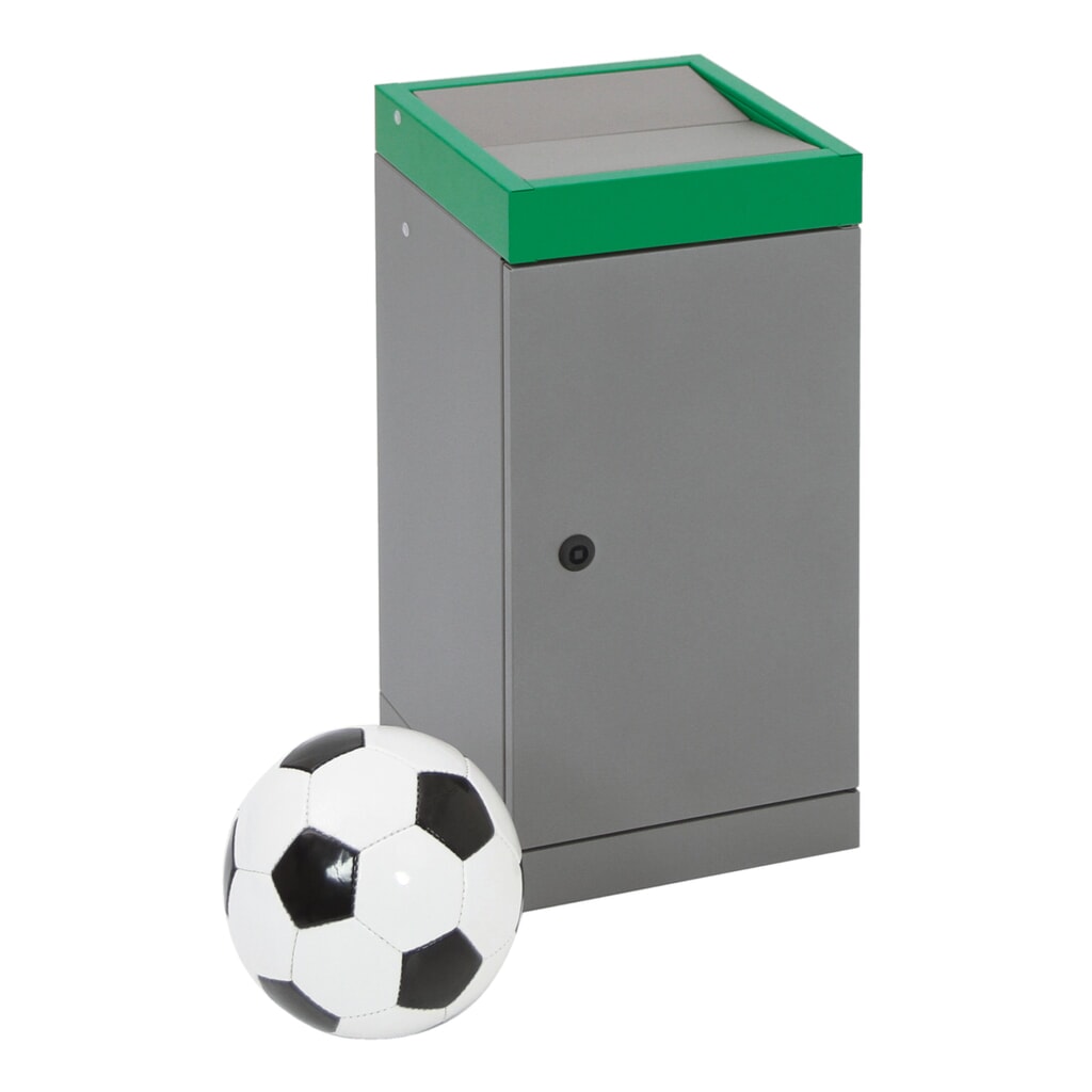 Contenedor de reciclaje stumpf®, 1x 30 litros, tapa verde Número de imagen del producto 5: Contenedor de reciclaje stumpf®, 1x 30 litros, tapa verde