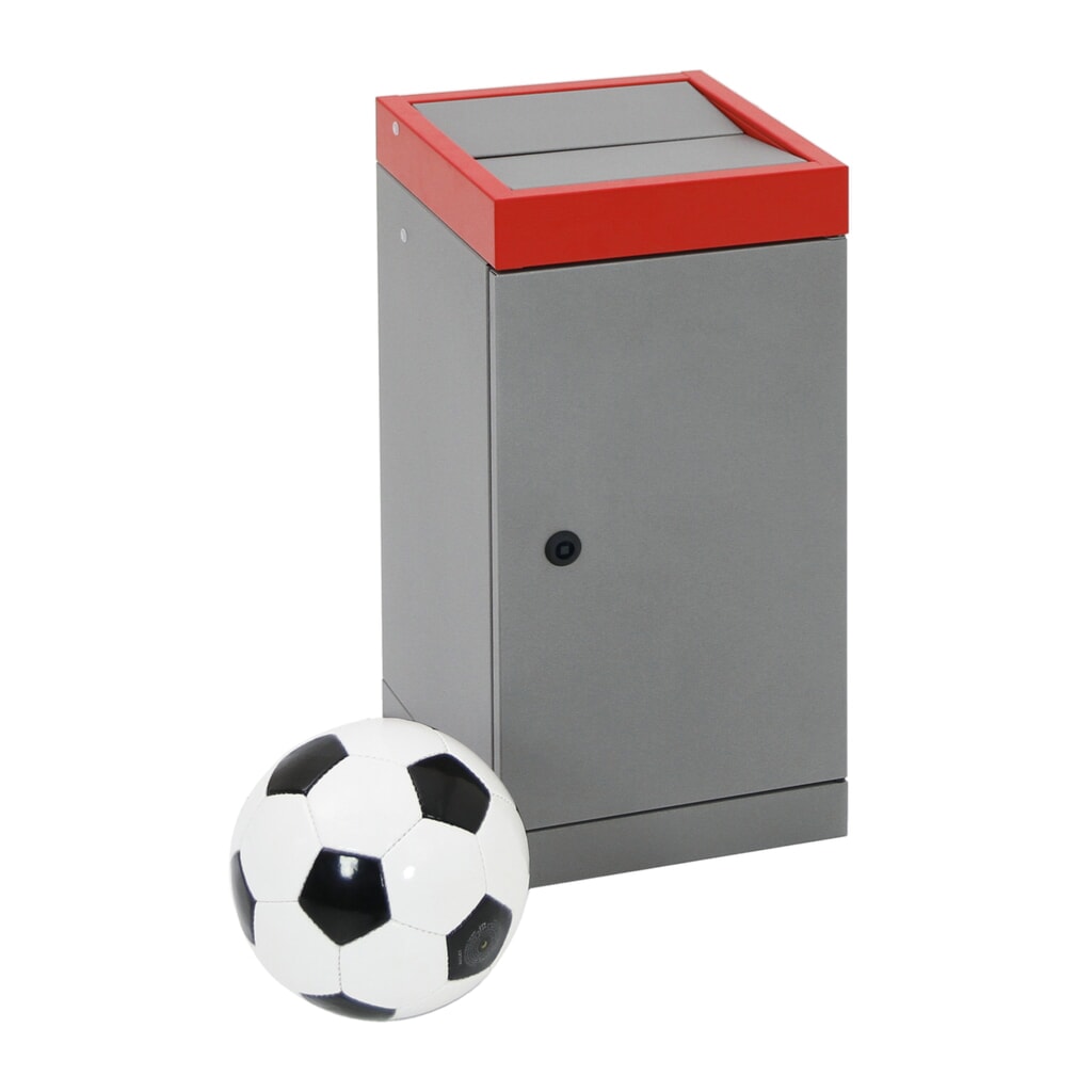 Contenedor de reciclaje stumpf®, 1x 70 litros, tapa roja Número de imagen del producto 5: Contenedor de reciclaje stumpf®, 1x 70 litros, tapa roja