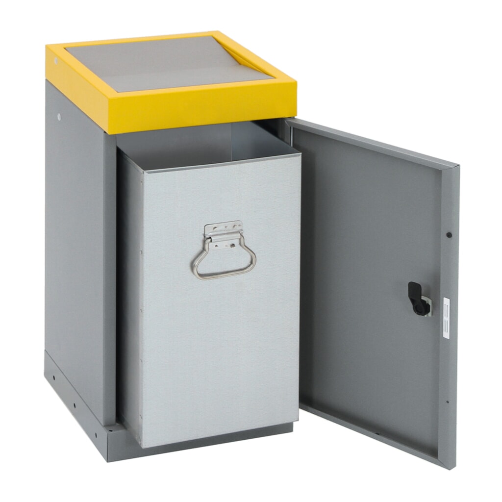 Número de imagen del producto 4: Contenedor de reciclaje stumpf®, 1x 30 litros, tapa amarilla