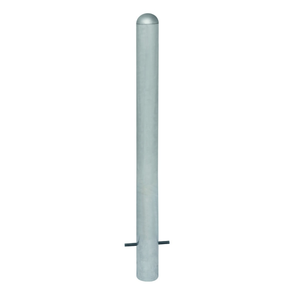 Número de imagen del producto 1: Bolardo protector para estaciones de carga I, Ø 108 mm, altura 1200 mm, para engaste en hormigón, acero, sin anillos reflectantes