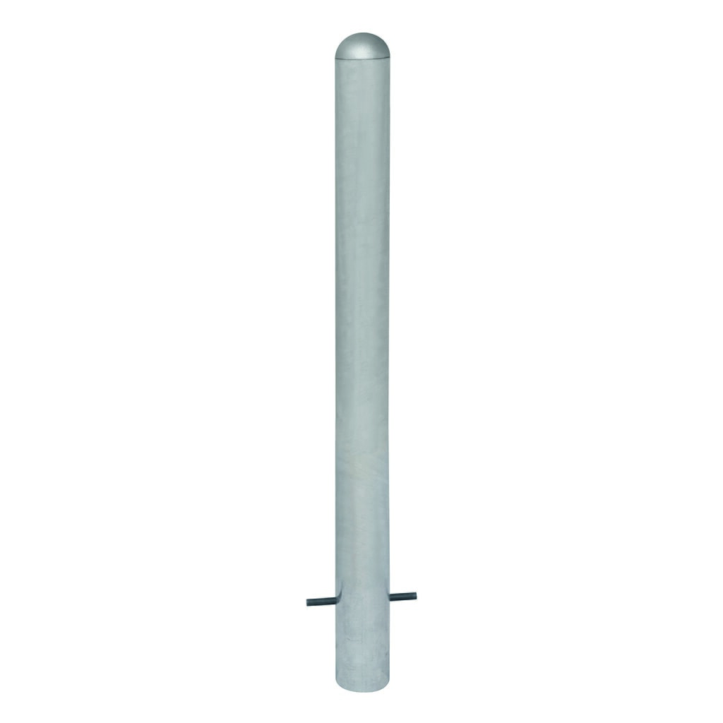 Bolardo protector para estaciones de carga I, Ø 108 mm, altura 1200 mm, para engaste en hormigón, acero, sin anillos reflectantes Número de imagen del producto 1: Bolardo protector para estaciones de carga I, Ø 108 mm, altura 1200 mm, para engaste en hormigón, acero, sin anillos reflectantes