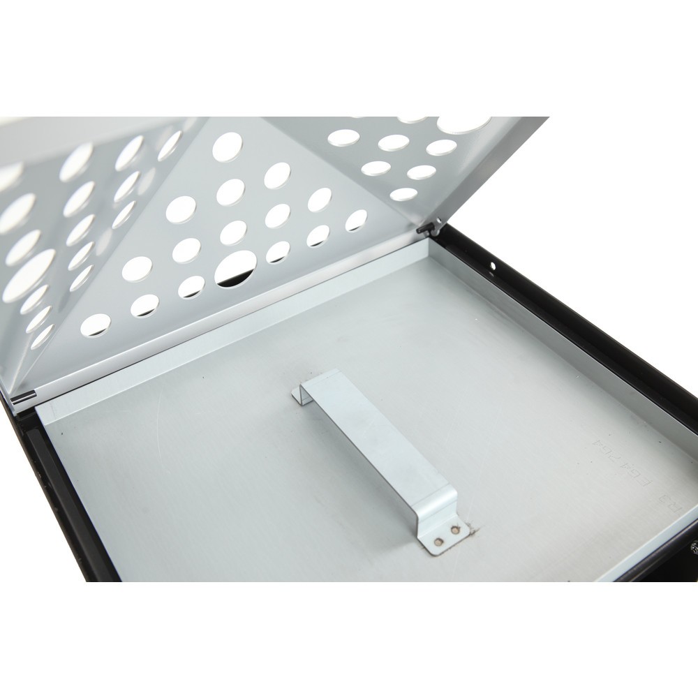 Número de imagen del producto 6: Combinación de cenizas y residuos en pirámide cuadrada con cubo con base de acero inoxidable de 70 litros negra