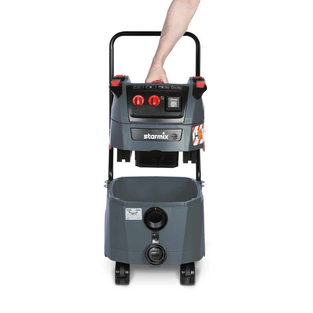 Aspirador industrial starmix iPulse, clase de polvo H, chasis volcado, 1.600 W, 35 litros Número de imagen del producto 3: Aspirador industrial starmix iPulse, clase de polvo H, chasis volcado, 1.600 W, 35 litros