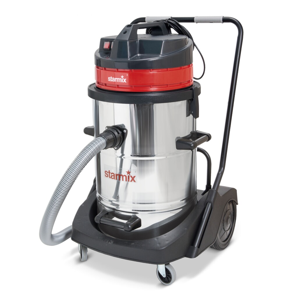 Aspirador industrial starmix Power, chasis volcado, húmedo+seco, 2.400 W, 78 litros Imagen del producto: Aspirador industrial starmix Power, chasis volcado, húmedo+seco, 2.400 W, 78 litros